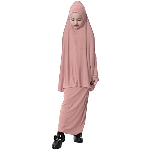Ensemble robe de prière fille rose foncé, le cadeau pudique idéal