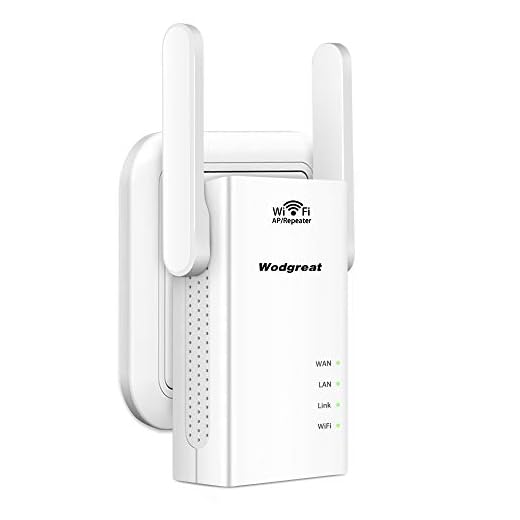 Wodgreat Repetidor WiFi Amplificador Señal WiFi Extensor de WiFi 300Mbps 2.4 GHz WiFi Amplificadores Booster Extender (2 x Antena Externa, 2 Puertos Ethernet, Compatibilidad Universal, Enchufe EU)