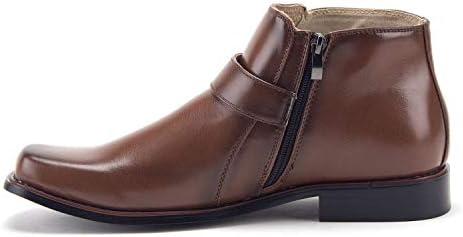 Jazame Majestic Men's 38901 Ankle High Square Toe Casual Dress Boots, Brown, 6.5 | Image 2