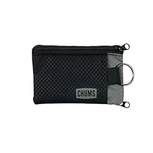 Chums Surfshorts Wallet – Lightweight Slim Wallet with RFID Blocking Card & Clear ID Window – Zippered, Water Resistant w/Key Ring – Solid Colors