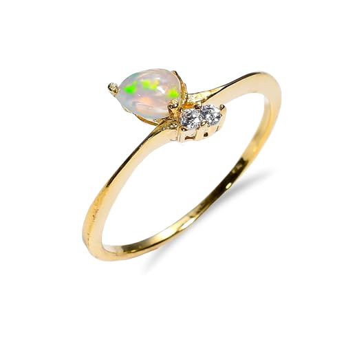 Bague Opale Véritable pour Femme en Argent 925 Éclat Naturel Précieux