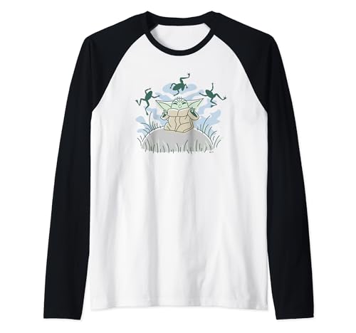 T-shirt baseball Star Wars Grogu style raglan bicolore pour fan