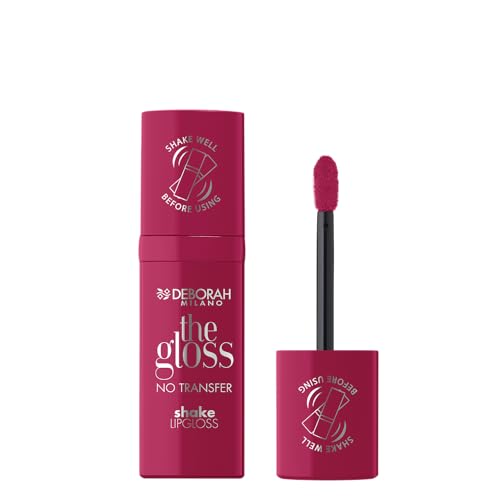 Deborah Milano - The Gloss No Transfer, Lucidalabbra a Lunga Durata con Colore Brillante che Non si Trasferisce, Alta Brillantezza e Coprenza Leggera, N.06 Juicy Red, 4ml