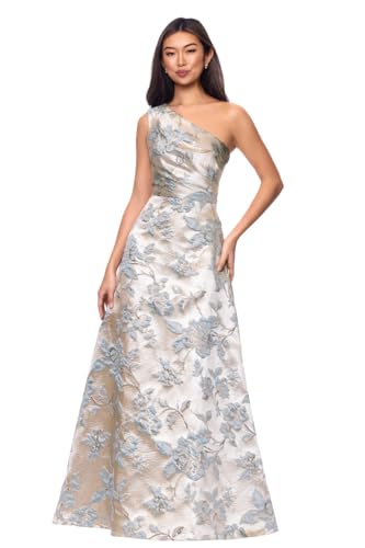 Image of Xscape Women's Brocade One Shoulder Sleeveless Floor Length Dress