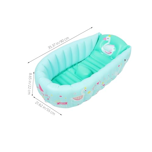 Bañera inflable de bebé portátil con suelo acolchado y vaciado rápido 3