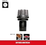 Muffler Diffuser Wet Dry Vac Attachment, Industrial-Grade Shop Vacuum Accessory for Diffusing The Airstream While Cleaning, Fits 2-1/2 in. Hose Diameter