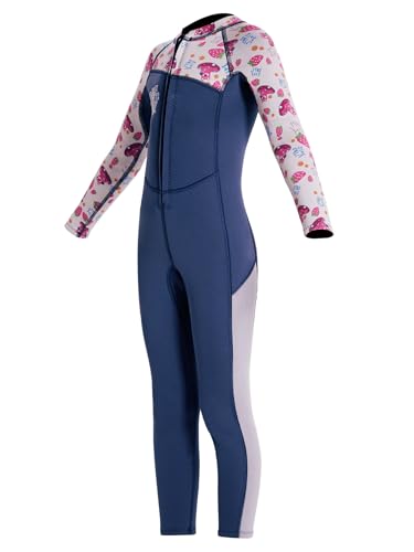 Little Big Girls Mm Neoprene Wetsuit UPF Long Sleeve Zip Up One Piece Swimsuits for Surfing2