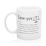 XQLZY Lawyer Definition Coffee Mug, Funny Lawyers Coffee Cup, Birthday Gifts for Attorney Future Lawyer Assistant, New Job Present for Colleagues Friends Sister