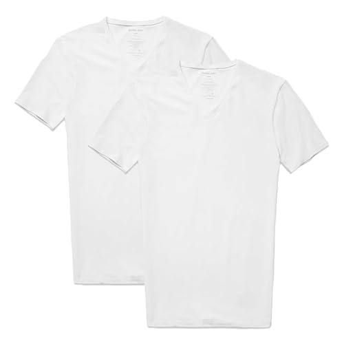 Tommy John Men's Cotton Basics High V-Neck Undershirt - Stay-Tucked Fit