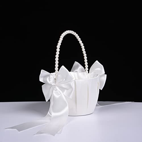 Flower Girl Baskets for Wedding,Flower Girl Basket set of 2,Wedding Baskets for Flower Girls
