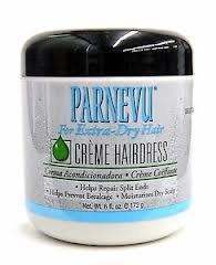 Parnevu Crème Hairdress (Extra-dry hair) 6 oz, Helps repair split ends, prevents breakage, dry scalp, moisturizer