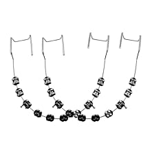 1 Pair of Temporary Tooth Decoration, Teeth Retainer Practical Brackets para Dientes Sturdy Retenedores de Dientes Ortodoncia Props for Dental Students to Practice Black