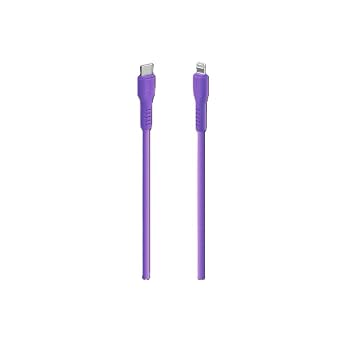 Ttec 27W PD Type-C to Lightning ile Uyumlu Hızlı Şarj ve Data Kablosu 120cm Neon (Neon Mor) 2DK60NMR