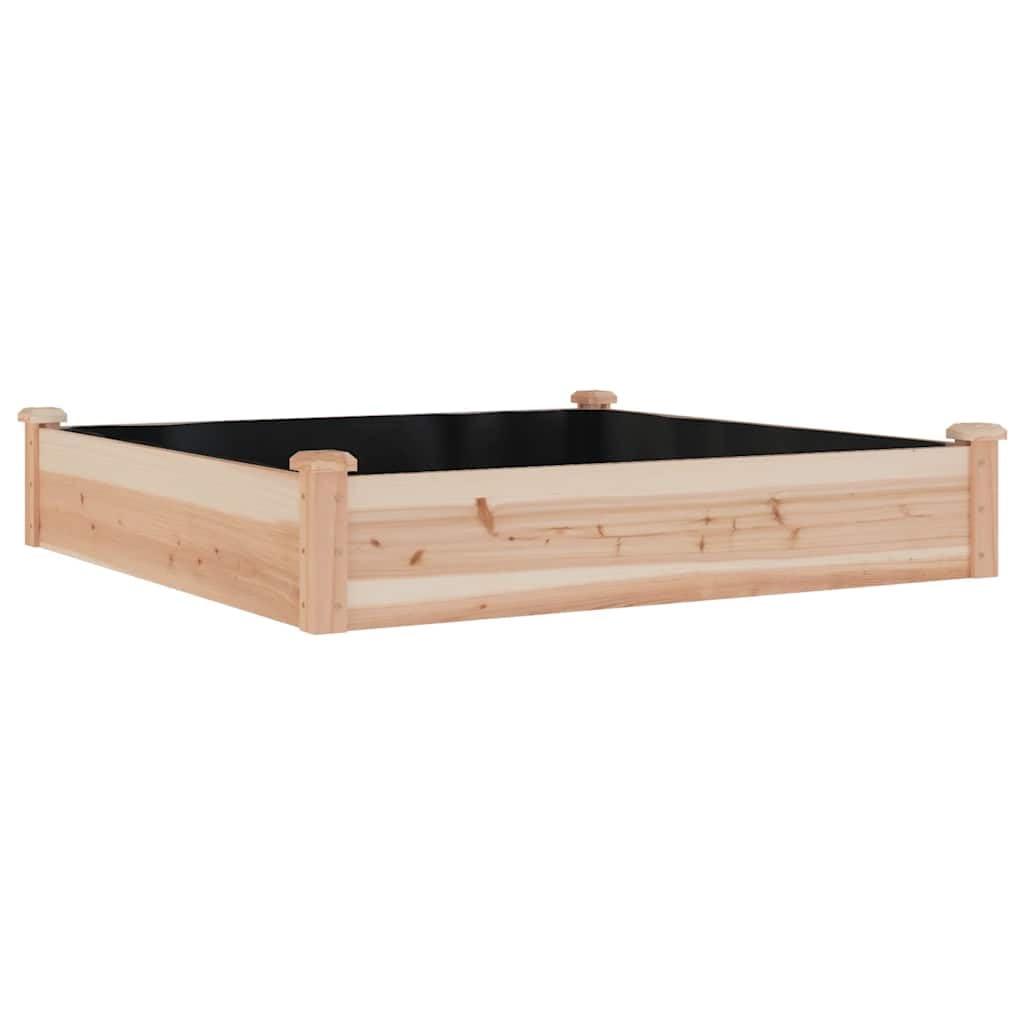 vidaXL Garden Raised Bed, Outdoor Raised Planter with Liner, Planter Pot for Vegetable Fruit, Flower Bed for Yard, Solid Wood Pine