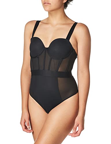 DKNY Intimates Sheers Cupped Strapless, Body Femme, Noir (Black BP), Taille Unique (Taille Fabricant: 34B)