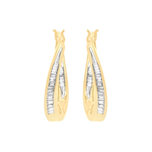 Carissima Gold Damen Diamant V-geformt Creolen 9k(375) 2mm x 17 Gelbgold