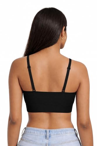 Image of Women's Non-Padded Cotton Bra with Sports Look | Soft Stretchable Everyday Bra | Wire-Free Comfortable Innerwear