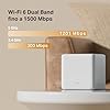 Mercusys TP-Link Router Mesh WiFi 6 AX1500Mbps, 3 Porte Gigabit WAN/LAN, Controllo Parental, WiFi Mesh Router e AP, Connetti fino a 100 Dispositivi, Copertura fino a 230m², Halo H60X(1-pack)