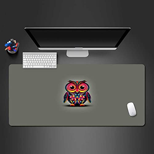 Tapis de souris gamer XXL à base caoutchouc antidérapante motif chouette