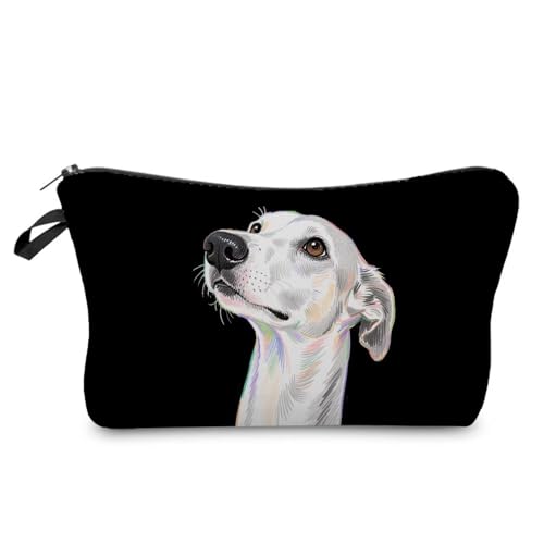 Livel lhood Greyhound Gifts Makeup Bag Cute Small Organizer Zipper Pouch Dog Cosmetic Bag for Greyhound Lovers Owners Women