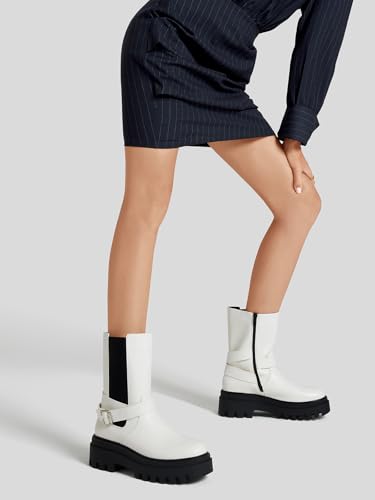 Women Chelsea Ankle Boots: 2.48 In Platform, Comfortable Short Booties with Side Zipper, 2025 Fall Winter Fashion Boot for Daywear, Work, Office, Weekend, Vacation, Travel2