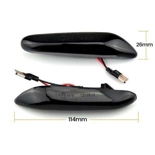 Indicador luz posición lateral intermitente secuencial dinámico ahumado E60 E90 E87 Serie 1 3 5 2