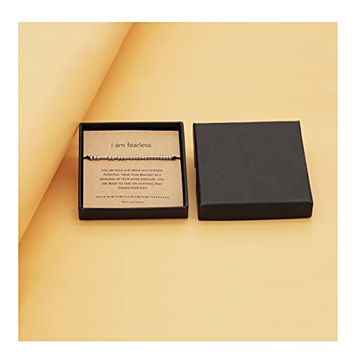 Morse Code Bracelet Funny Gift for Women Men with Meaning Card Gift Card for Best Friend Couple Sisters Family2
