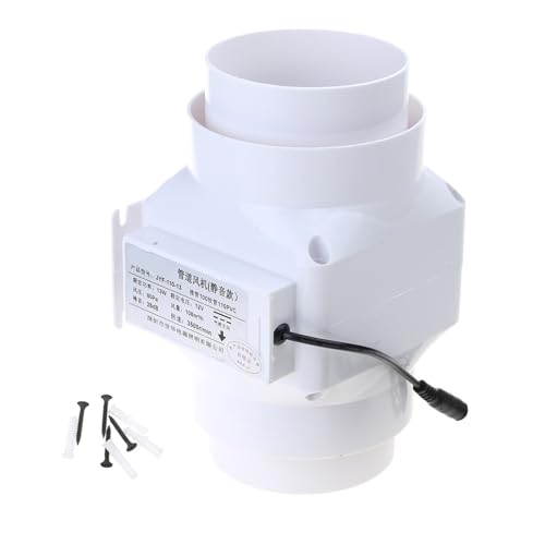 YUPEIUKLI Ventilador de extracción de Aire en línea de bajo Ruido, Adecuado para ventilación Continua en áticos, invernaderos, zapateros y Transferencia de Calor.