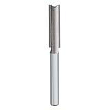NIBBLAX 6mm Double Flute Straight Router Bit 1/4' Cutting Diameter, 1/4' Shank Flush Trim Cut Router Bit for Woodworking