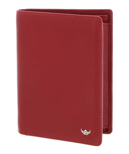 Porte-monnaie RFID cuir rouge Golden Head pour organiser cartes et monnaie