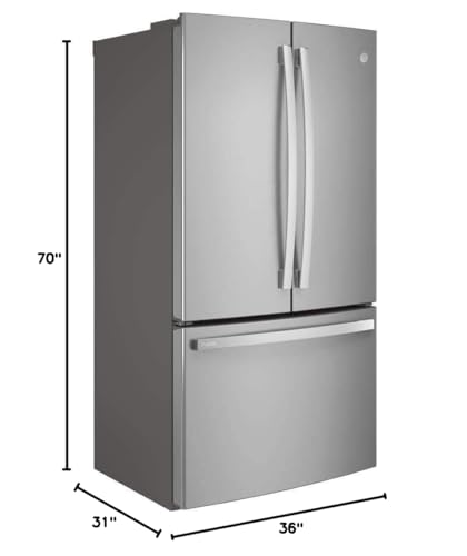 GE Profile 36 Energy Star Counter Depth French Door Refrigerator with 23.1 cu. ft. Capacity Internal Water Dispenser TwinChill Evaporator and Showcase LED Lighting in Fingerprint Resistant on Fridge.com