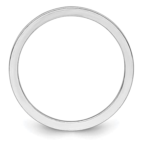 Wedding Band Ring Band 14K White Gold Stackable Expressions Women's Flat2