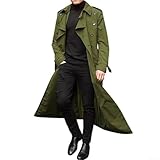 Opzioni di stile: questo trench lungo da uomo porta raffinatezza vintage al tuo guardaroba, perfetto per riunioni di lavoro, uscite casual o occasioni formali con il suo design ampio che si adatta comodamente a qualsiasi outfit
