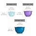 Tupperware Impressions Classic 3 Piece Food Storage Bowl Set in Blue and Purple, Dishwasher Safe and BPA Free (3 Containers, 3 Lids)