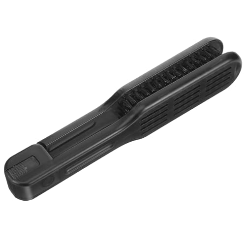 Toyvian Cepillo Alisador de Cabello Pinza Doble Cara Antiestático y Resistente al Calor Tamaño Mediano Color Negro Herramienta Portátil para Alisar y Peinar Cabello Rizado Liso y