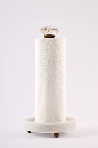 Mud Pie Glass Knob And Marble Paper Towel Holder #TOP2