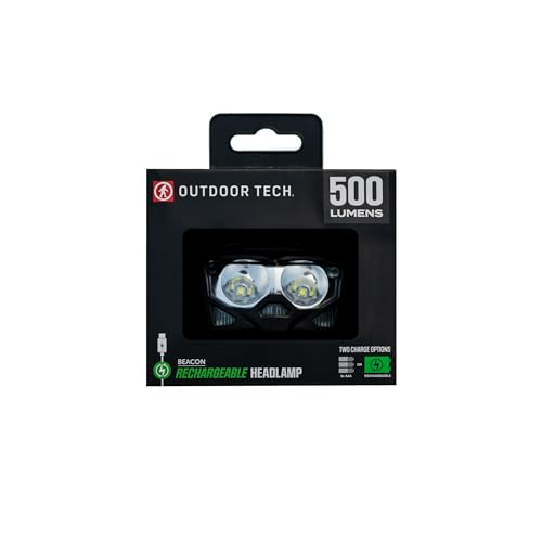 Outdoor Tech Beacon 500 Lumen Headlamp – Lightweight Ultra-Bright LED Camping Essentials, IPX4 Waterproof, Rechargeable Battery (Included) or 3 AAA Batteries (Sold Separately) - Image 3