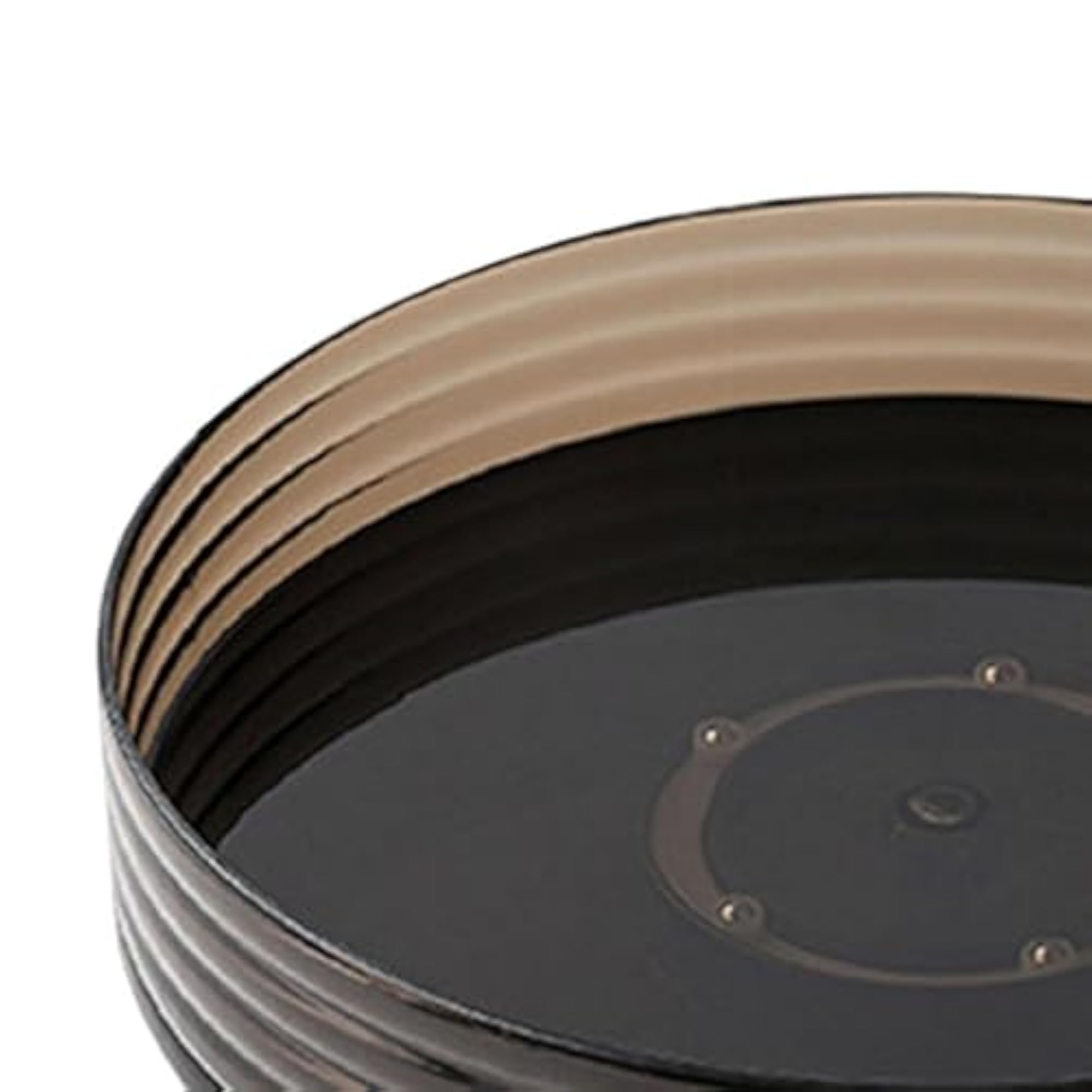 360° Rotating Makeup Organizer Round Brush Holder, Black