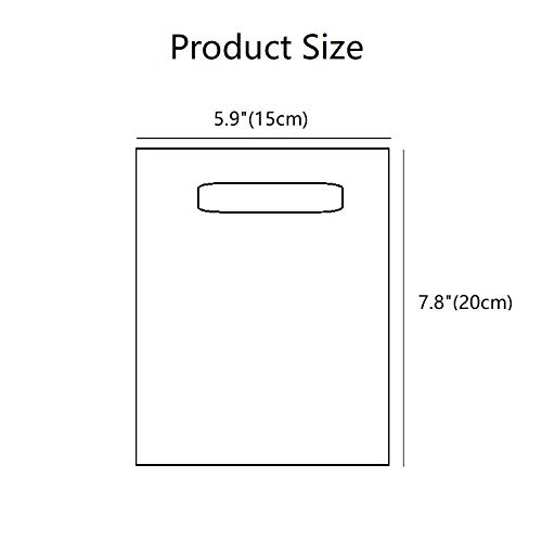 Ysmile Small Merchandise Bag For Small Business Clear Plastic Shopping Bag Store Retail Bag Die Cut Poly Bag With Handle Goodie 100 Ct 5.9"X7.8" - White #TOP5