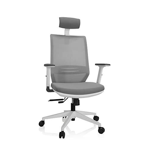 Hjh Office 820028 Silla De Oficina Ergonómica Profondo Pro W Silla De Escritorio De Malla Con Soporte Lumbar Ajustable, Silla Giatoria, Gris Hjh Office 820028 Silla De Oficina Ergonómica Profondo Pro W Silla De Escritorio De Malla Con Soporte Lumbar Ajustable, Silla Giatoria, Gris