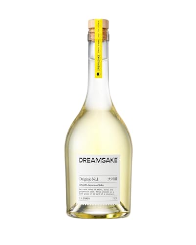DREAMSAKE Daiginjo No.1 Premium Japanese Sake from Hyōgo 75cl (15.5% ABV) | 100% Yamada Nishiki Rice Smooth & Umami-Rich | Notes of Melon & Honey | Vegan Gluten-Free No Preservatives