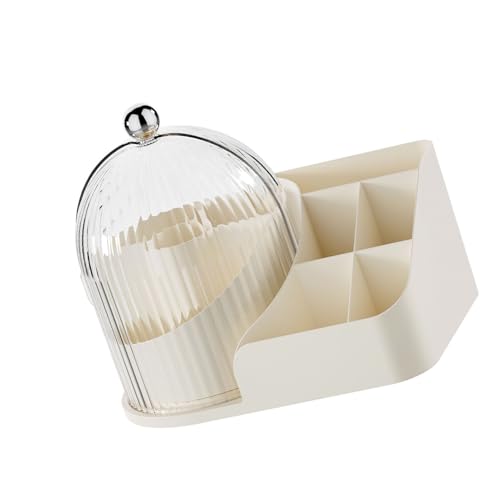 Porte-brosse de maquillage crème à multi compartiments pour bureau