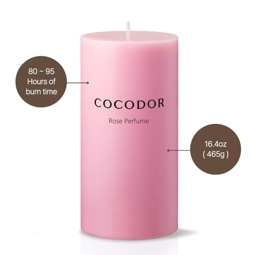 Bougies piliers de décoration COCODOR cerise noire haut de gamme - 3