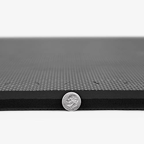 Incstores 7/8 Inch Thick Jumbo Soft Foam Flooring Tiles | Reversible Interlocking Foam Tiles For High-Impact Floor Protection In Your Home Gym, Playroom, And More | Black/Grey, 6 Tiles #TOP5