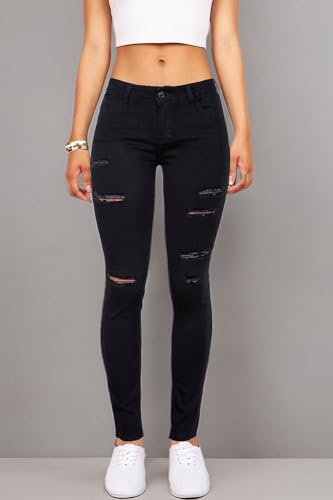 Wax Women's Juniors Mid-Rise Skinny Jegging Jeans w Distressing4