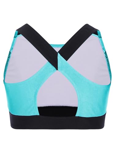 Kids Girls Color Block Sports Vest -Sleeveless Cross Back Crop Tank for Yoga & Workout2