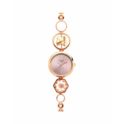 Titan Raga Women's Grace Watch: Mother of Pearl Dial & Ornate Bracelet-NS2606WM09
