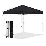 Canopy Tent 10X10 FT,Heavy Duty Sun Instant Shelter w/Adjustable Straight Leg Heights,Portable Pop Up Gazebo,Outdoor Patio Tents for Commercial,Camping,Garden,Black