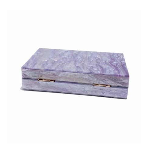 Image of Women Acrylic Clutch Chic Marble Evening Handbag Wedding Box Clutch Purse Chain Shoulder Bag for Prom Party