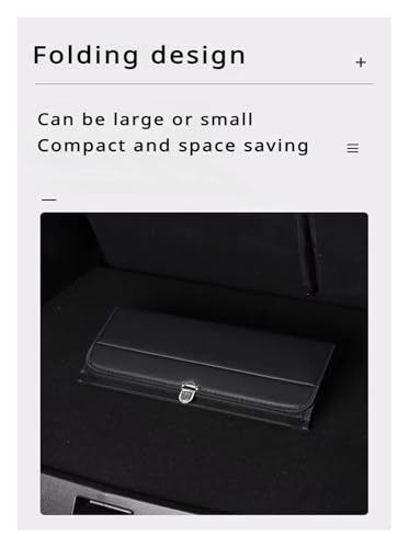 Organiseur de coffre de voiture en cuir : boîte de rangement pliable compartiment - 3